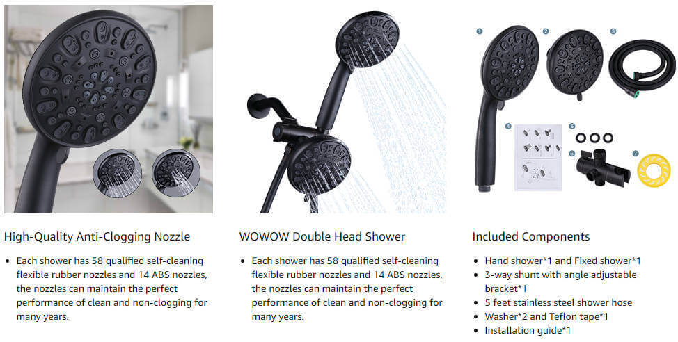 aleasha oil rubbed bronze dual rain shower head