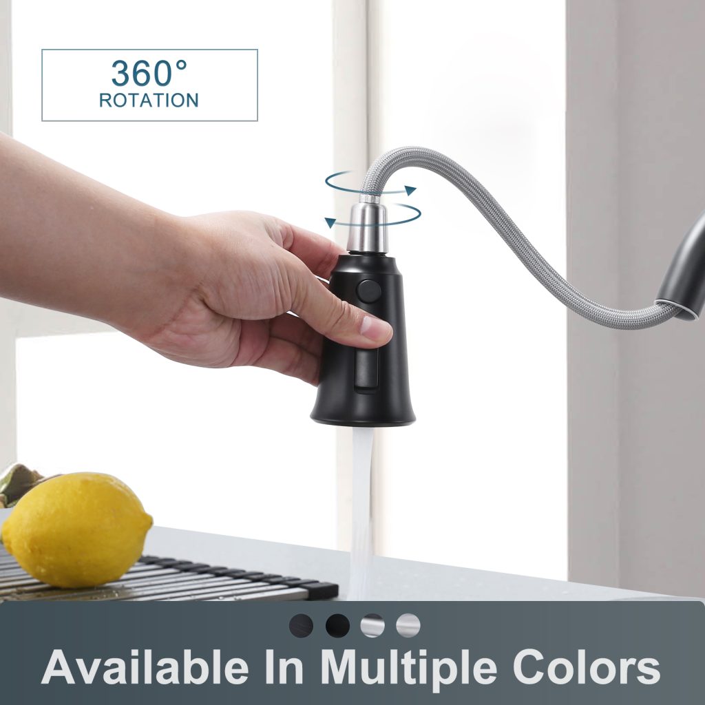 Kitchen Faucet Accessories: 1/2 In. Kitchen Faucets Head in Matte Black