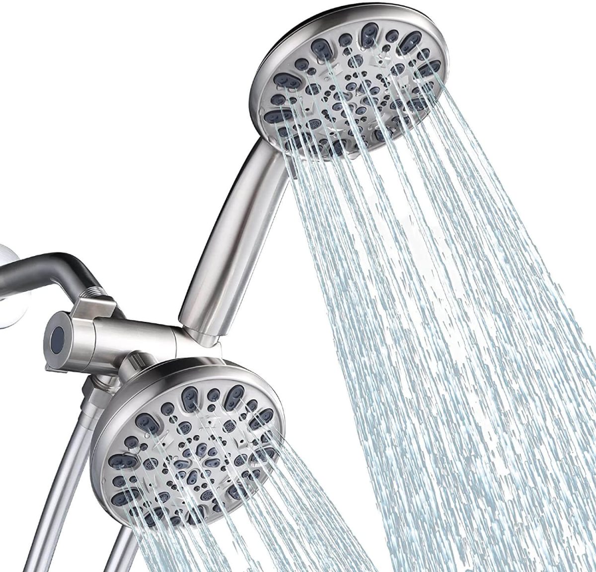 aleasha brushed nickel 48 functions dual rain shower head