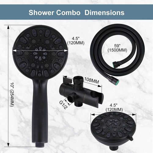 aleasha oil rubbed bronze dual rain shower head