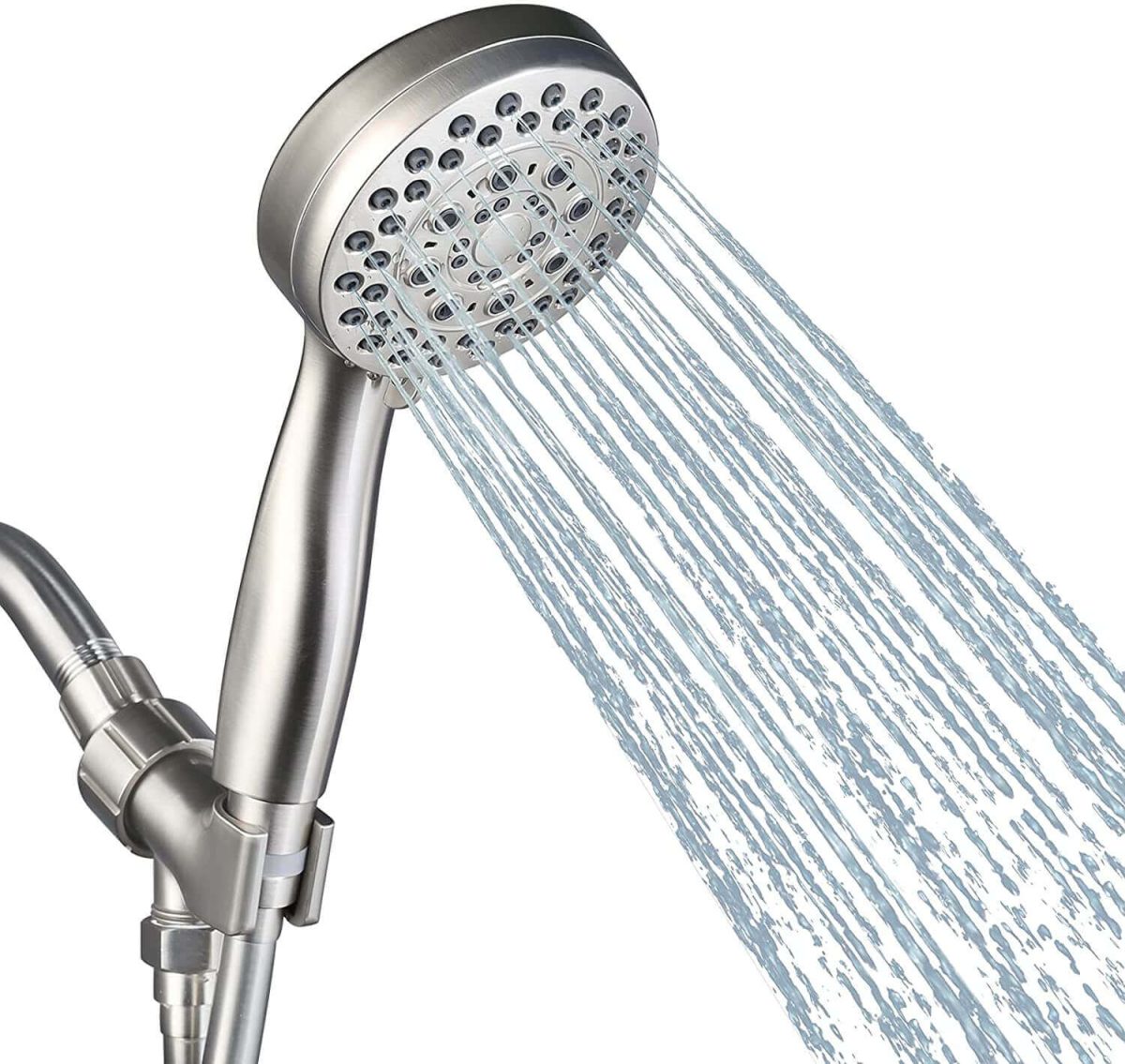 alesea brushed nickel 5 setting high pressure shower head with handheld