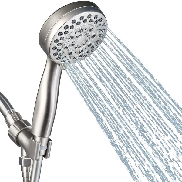 alesea brushed nickel 5 setting high pressure shower head with handheld