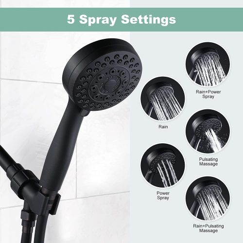 oil rubbed bronze shower head with handheld