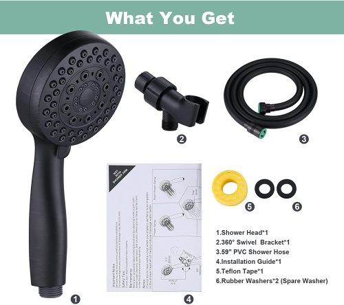 oil rubbed bronze shower head with handheld