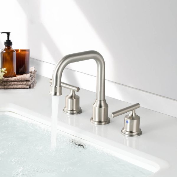 aleasha/2 handle shower faucet brushed nickel