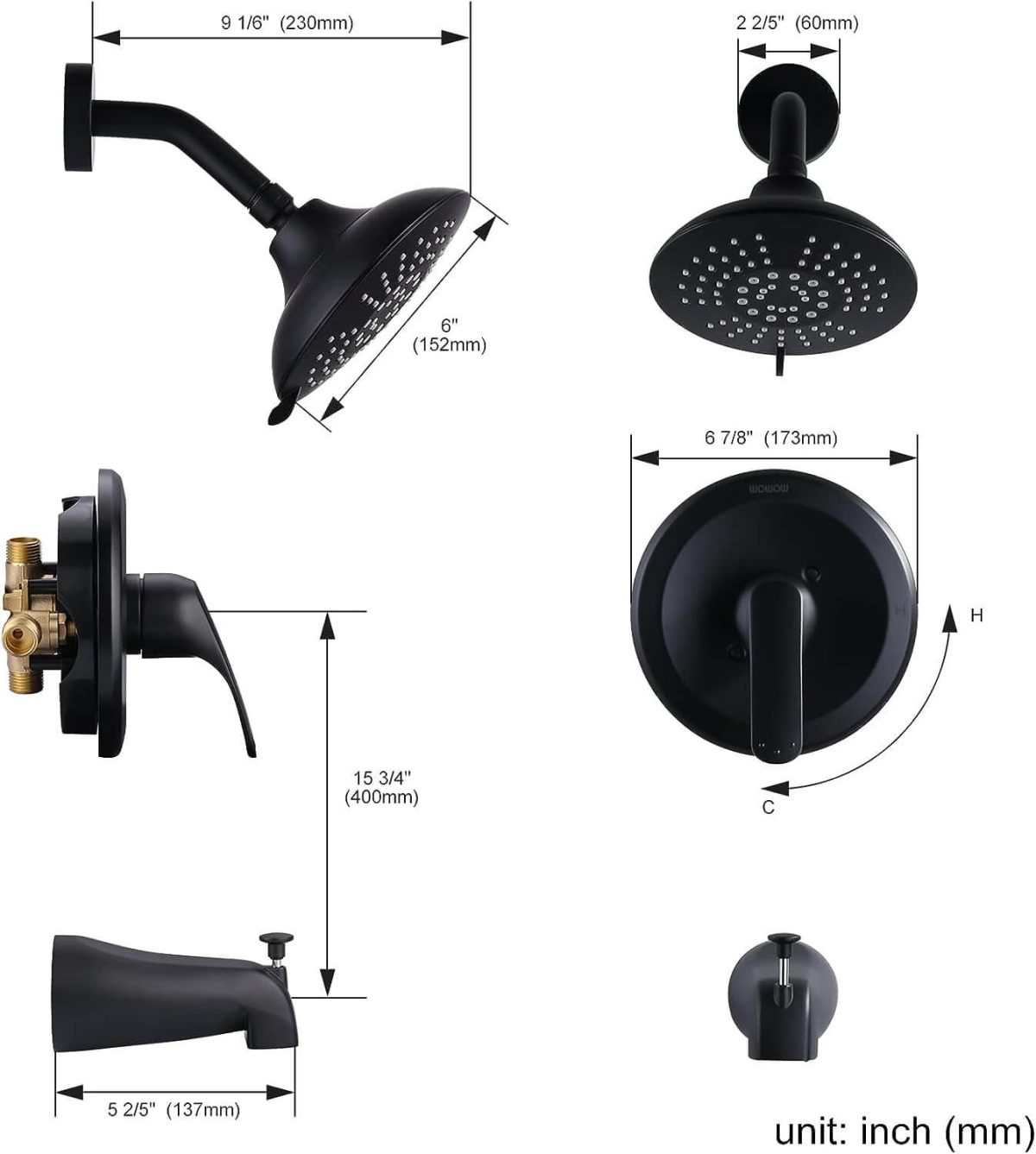 Tub Shower Faucet Set