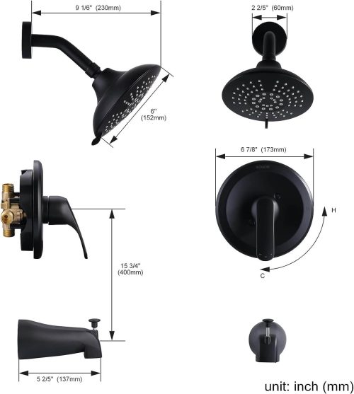 Tub Shower Faucet Set