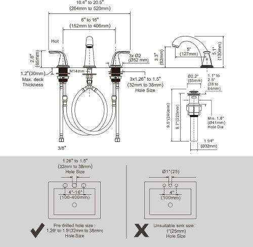 Widespread Bathroom Faucet