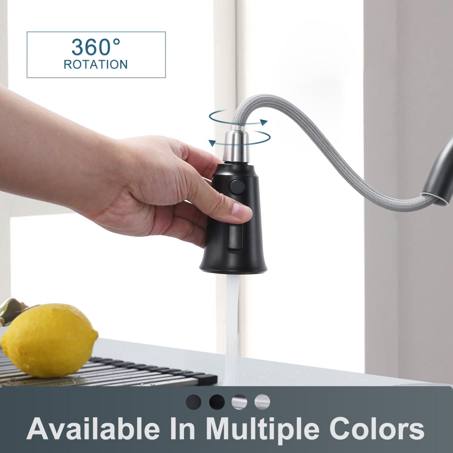 ALEASHA Matte Black Bar Sink Faucet, Bar Sink Faucet Single Hole