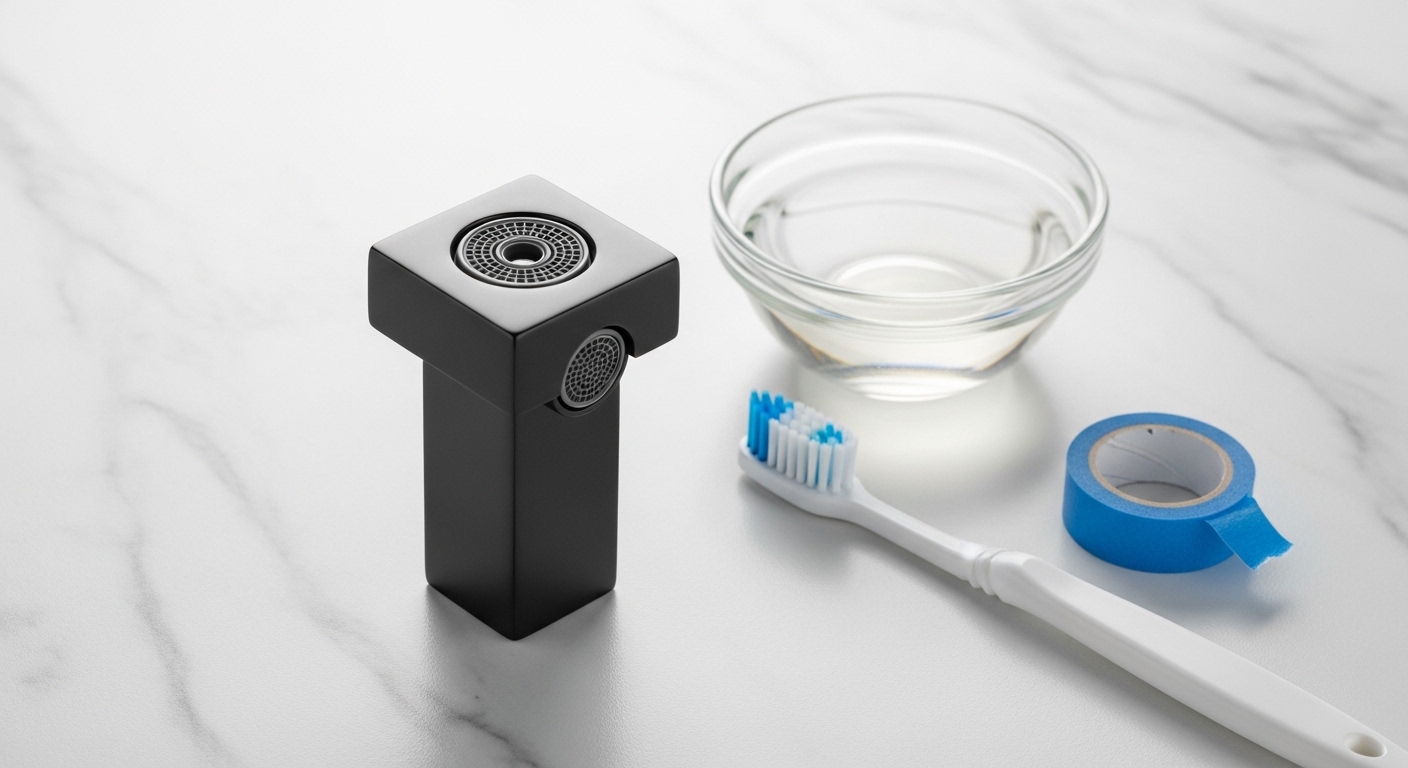 how to clean rectangular faucet aerator