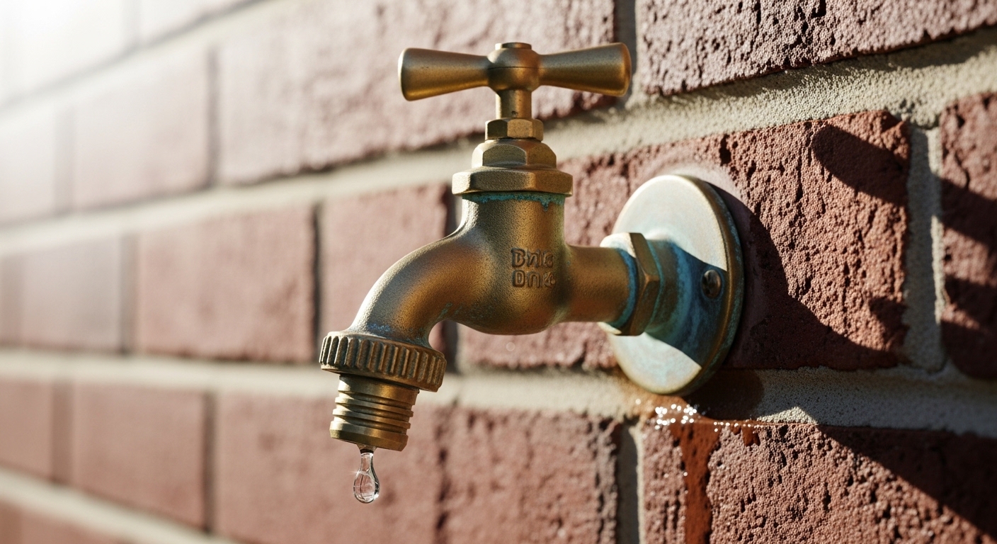 dripping faucet outside