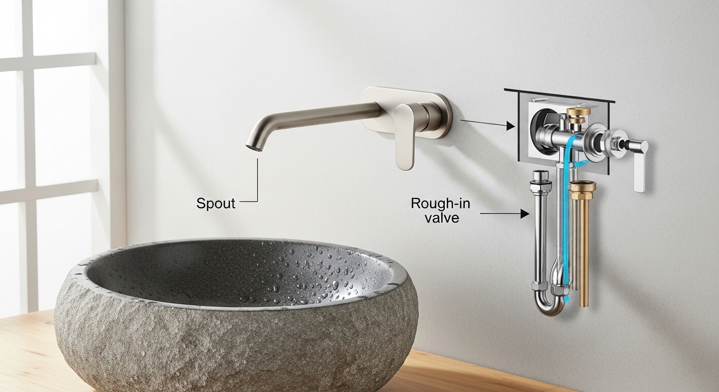wall mount faucet spout replacement