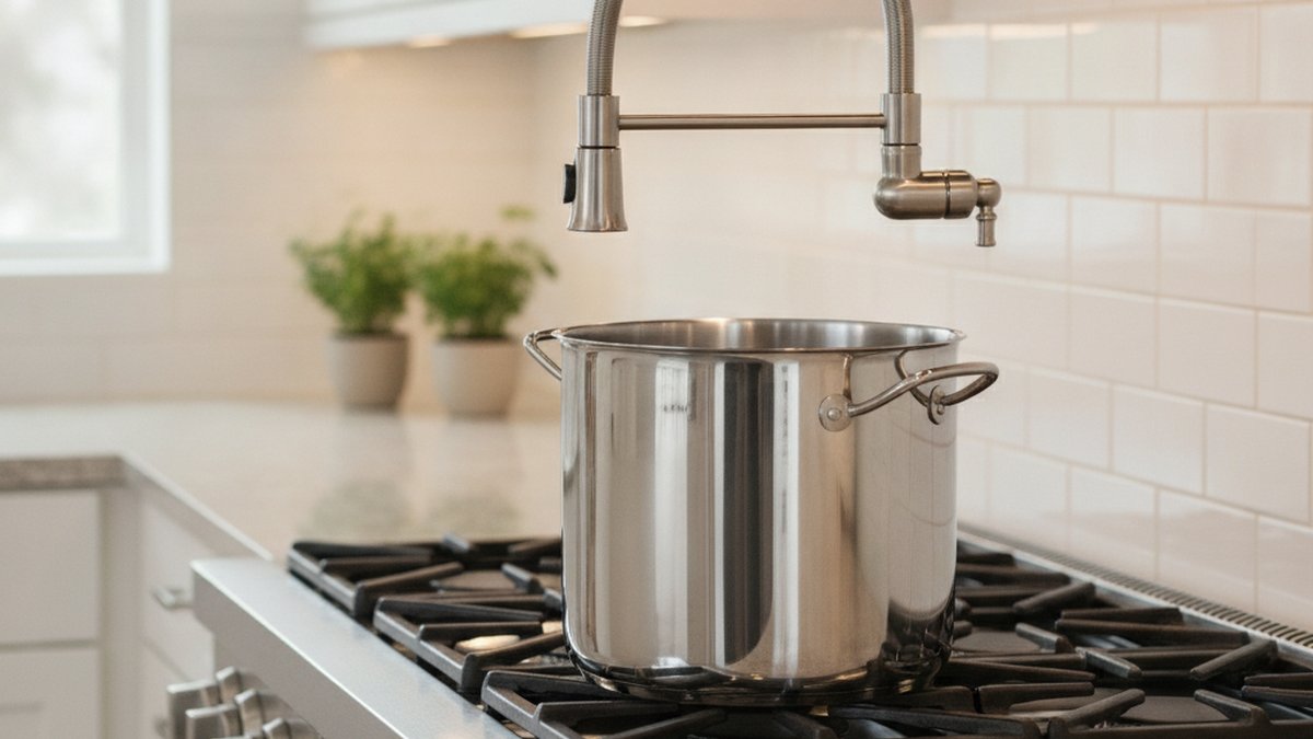 pot filler tap above stove