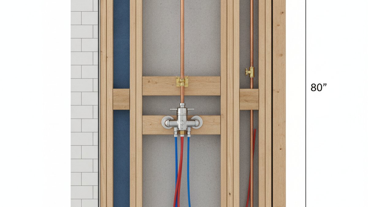 shower only valve rough in height