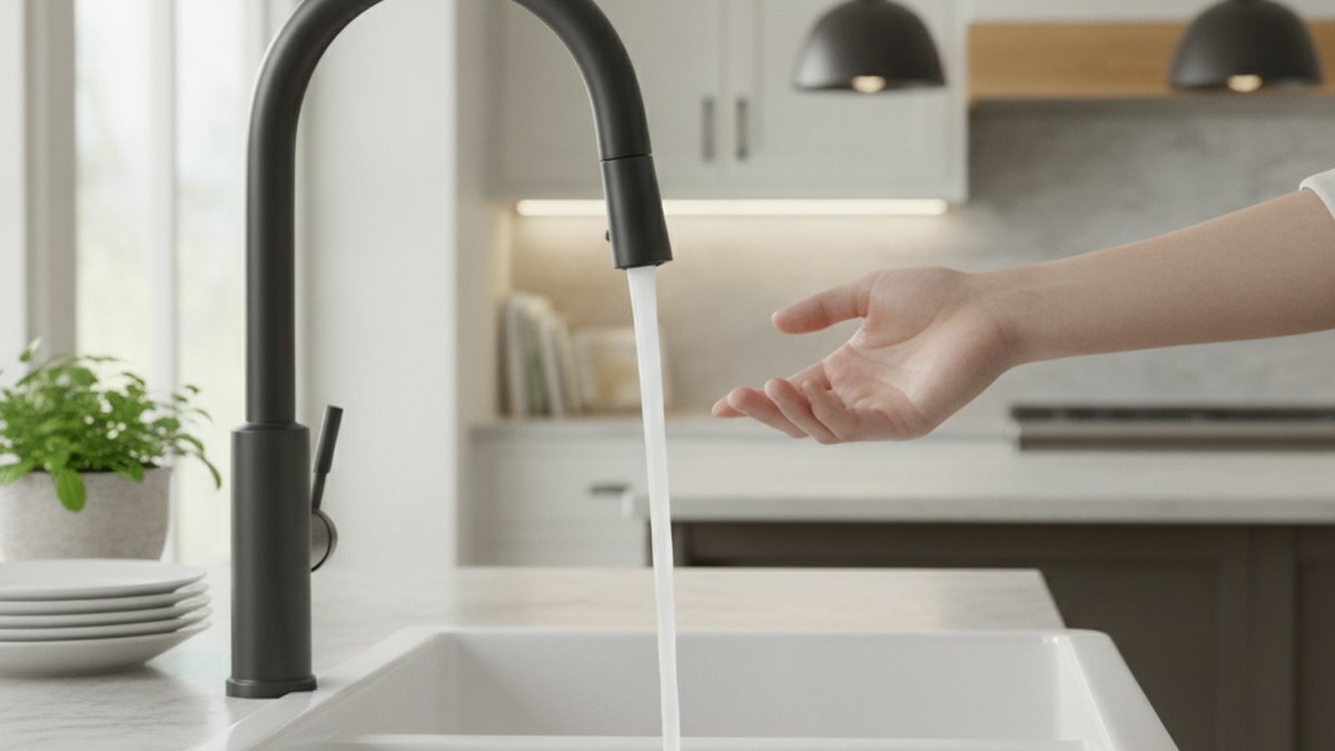 touchless faucet kitchen black
